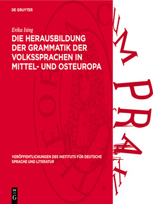 cover image of Die Herausbildung der Grammatik der Volkssprachen in Mittel- und Osteuropa
